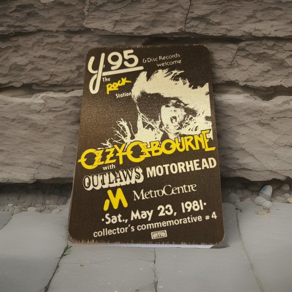 Ozzy Ozbourne w/ Outlaws Motorhead Vintage Iron-On Patch/sticker - 1981 coll #4